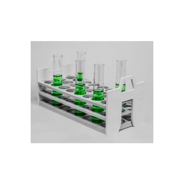 Bel-Art Bel-Art Stack Rack PP Test Tube Rack 188602630, For 26-30mm Tubes, 24 Places, White, 1/PK 18860-2630 - main